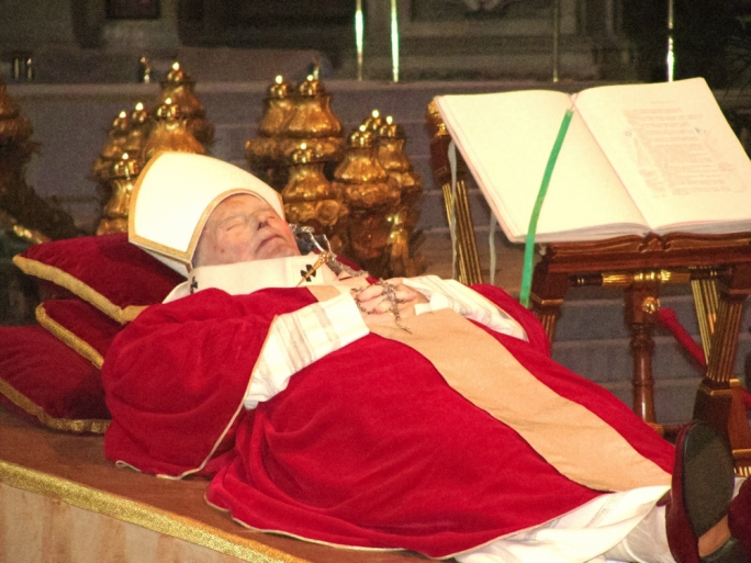The remains of Pope Emeritus Benedict XVI lay in state till 'simple
