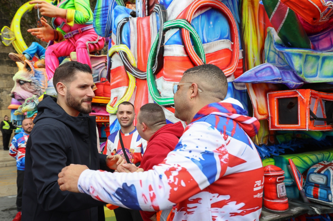 Alex Borg tours carnival festivities over weekend