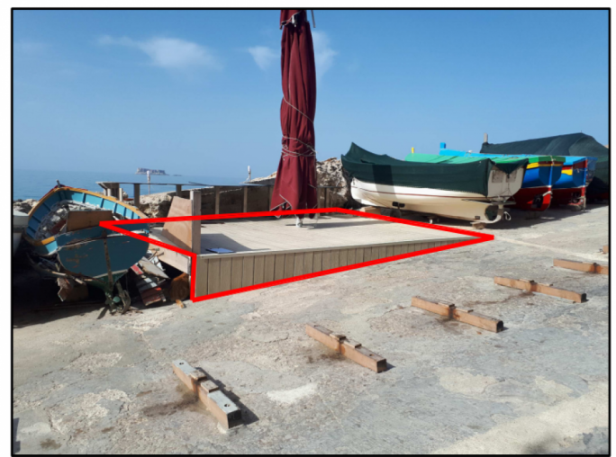 Transport Malta objects to Lapsi restaurant slipway tables
