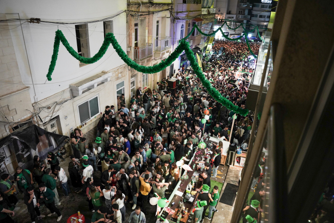 Partygoers flock to St Julian's for St Patrick's Day