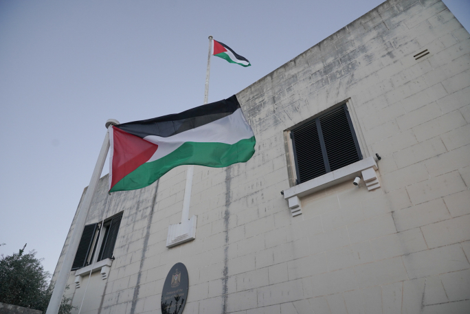 WATCH | Flag raised over Palestinian Embassy in ceremony following Malta's recognition of Palestine