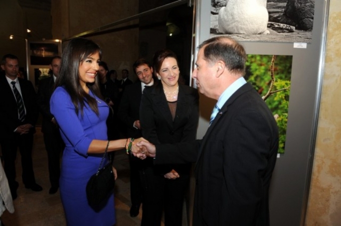 Leyla Aliyeva with Michelle Muscat