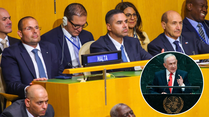 Malta absent from General Assembly when diplomats staged walkout during Netanyahu UN speech