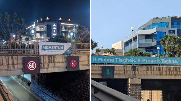 Cleansing department returns Momentum's election banner after removal