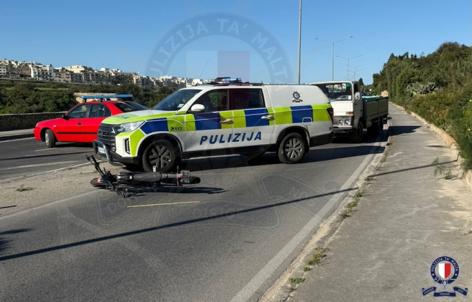 Motorcyclist grievously injured after losing control