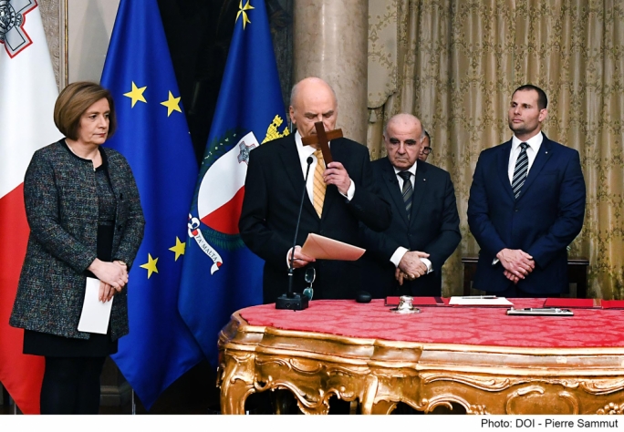 Former chief justice Joseph Azzopardi takes oath as new standards czar