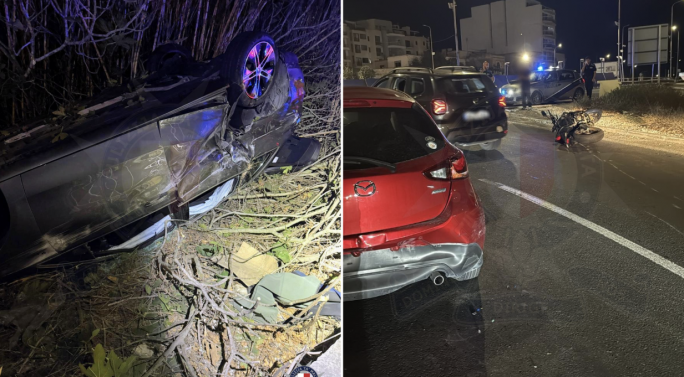 Three men injured grievously in two separate road accidents