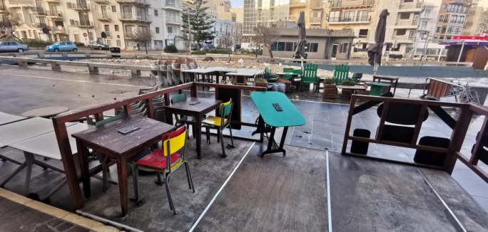 WATCH | Rough seas wreak havoc in Marsalforn, affecting shops 50m away from shore