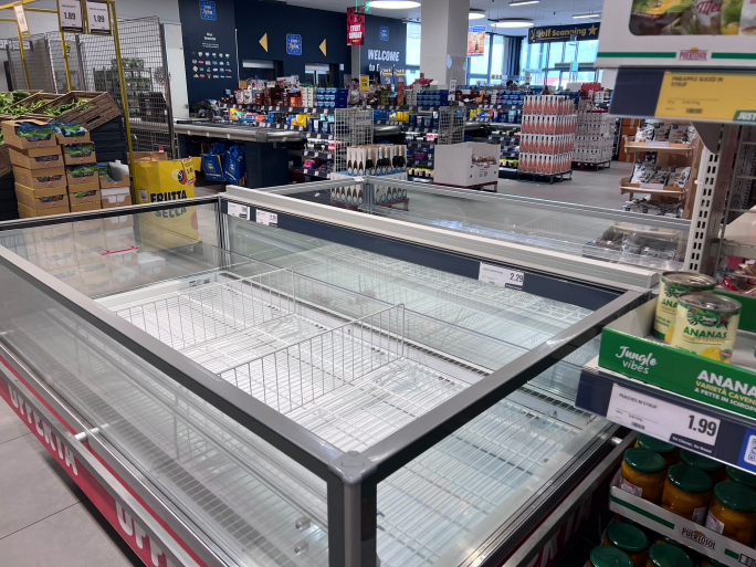 Italy's trucker protest reaches Malta's Eurospin supermarket