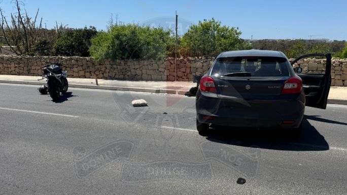 Motorcyclist grievously hurt after accident in Żabbar