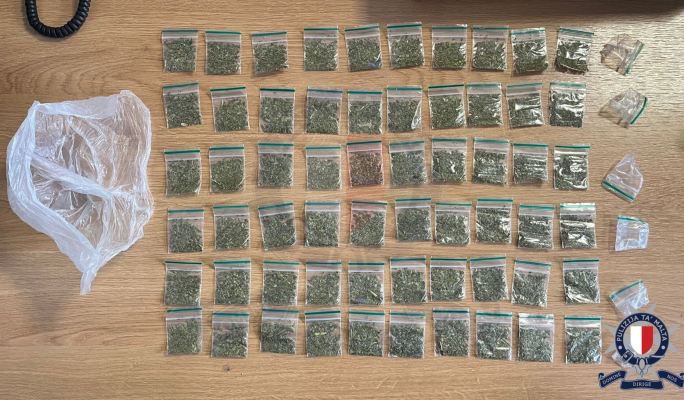 Police arrest two men carrying synthetic cannabis packets, cash