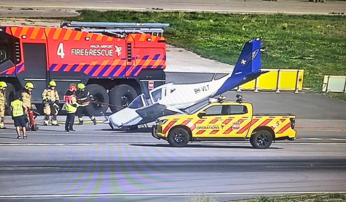 Ultra-light aircraft makes emergency landing at Malta International Airport