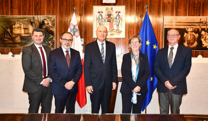 European Commissioner Maria Luís Albuquerque pays courtesy visit to the Central Bank of Malta