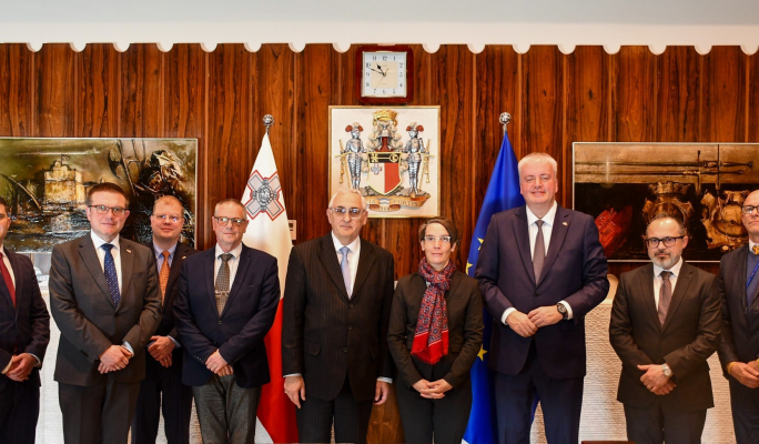 German Ambassador Tania Beyer and Bundesbank delegation pay courtesy visit to the Central Bank of Malta