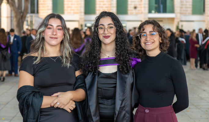 Triplet sisters graduate together at the University of Malta